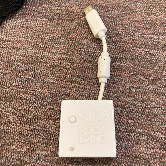 Harmonix Rock Band Guitar Fender Stratocaster Nintendo Wii w/ Dongle & Strap - Picture 8 of 9